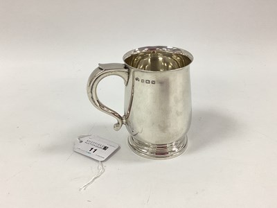 Lot 11 - A Hallmarked Silver Mug, Elkington & Co,...