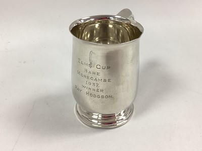 Lot 11 - A Hallmarked Silver Mug, Elkington & Co,...