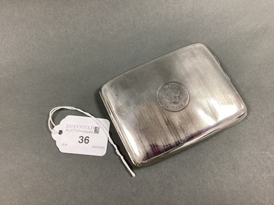 Lot 36 - A Hallmarked Silver Cigarette Case, T&S,...