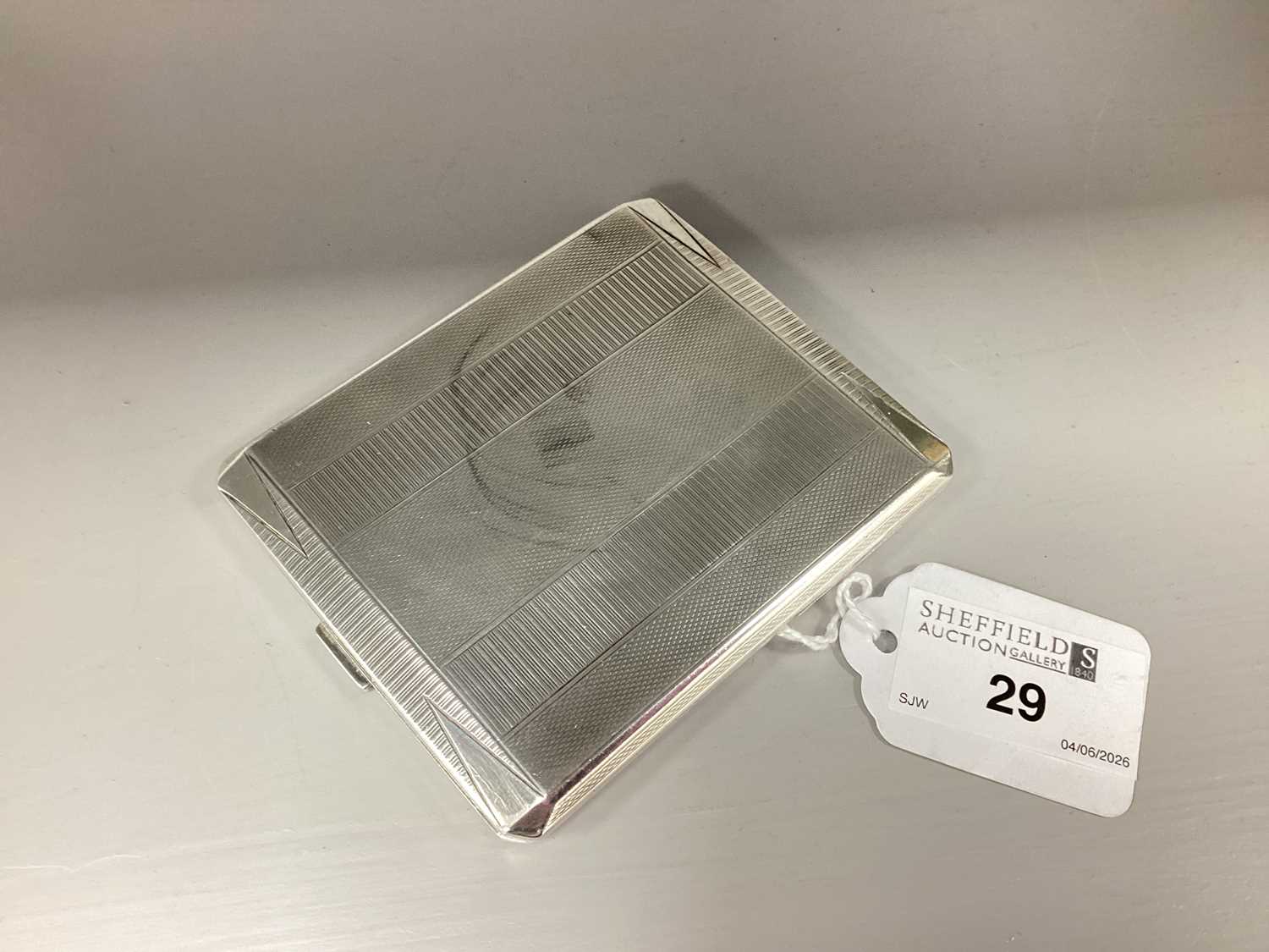 Lot 29 - A Hallmarked Silver Cigarette Case, JWBLd,...