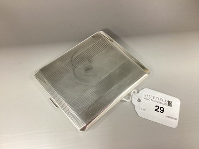 Lot 29 - A Hallmarked Silver Cigarette Case, JWBLd,...
