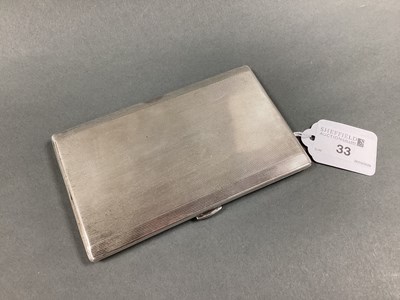 Lot 33 - A Hallmarked Silver Cigarette Case, SJR,...
