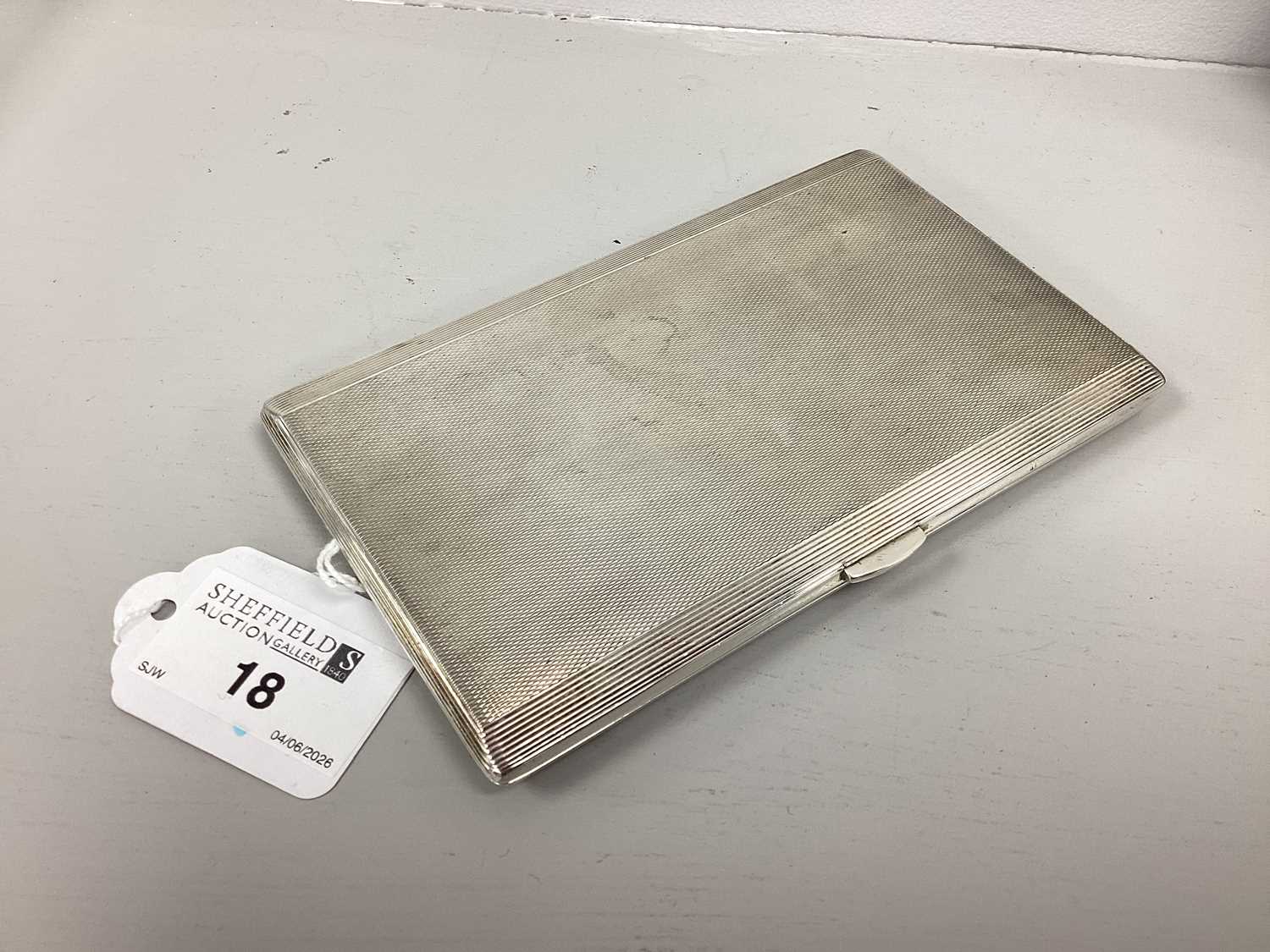 Lot 18 - A Hallmarked Silver Cigarette Case, SJR,...
