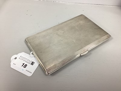 Lot 18 - A Hallmarked Silver Cigarette Case, SJR,...