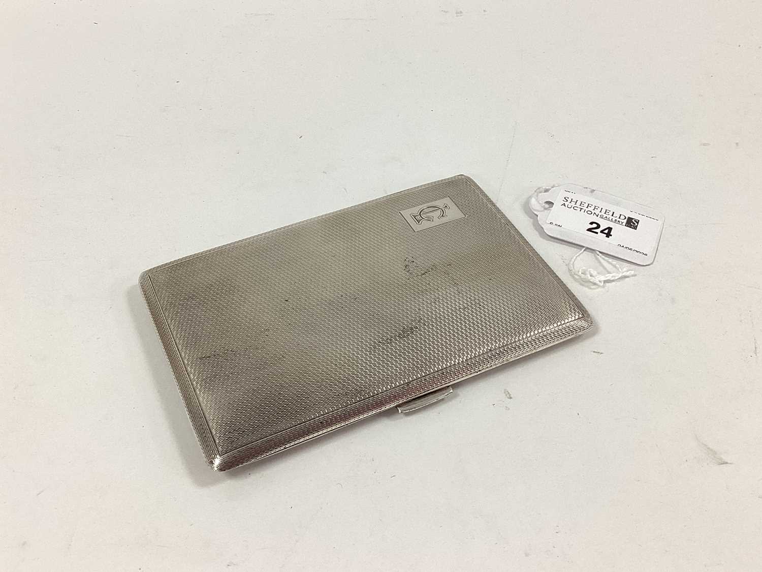 Lot 24 - A Hallmarked Silver Cigarette Case, T&S,...