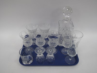 Lot 1216 - Glassware, including cut glass decanter, Royal...