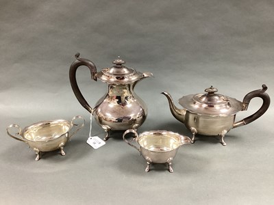 Lot 18 - A Matched Hallmarked Silver Four Piece Tea Set,...