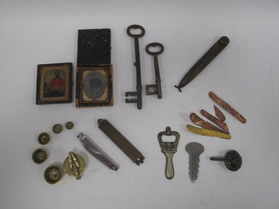 Lot 1405 - Vintage Crown Top Bottle Opener, brass...