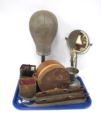 Lot 1348 - Des Gesch Shaving Set, collar box, hat stand,...