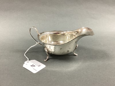 Lot 27 - A Hallmarked Silver Sauce Boat, EV, Sheffield...