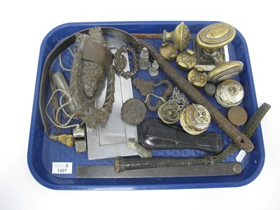 Lot 1427 - Bronze Classical Head Door Knocker, chrome...