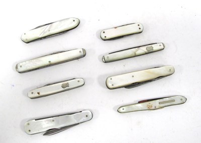 Lot 1301 - Collection Of Eight Multi Blade Folding Pocket...