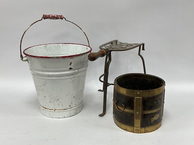Lot 1149 - XIX Century Brass and Iron Footman, 29cm tall,...