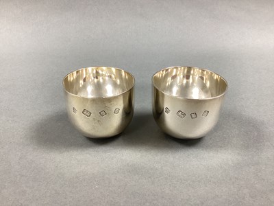 Lot 70 - A Matched Pair of Hallmarked Silver Tumblers,...