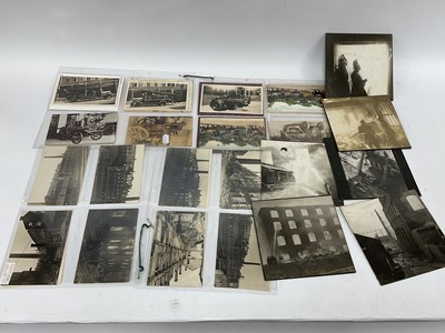 Lot 1424 - Fire Brigade - six photographs of firemen in...
