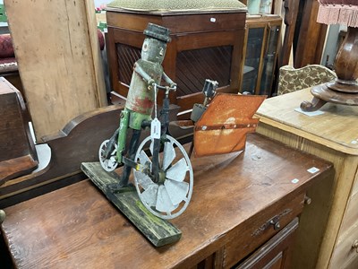 Lot 1606 - Mechanical Wind Operated Gentleman on Bicycle...