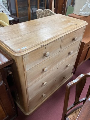 Lot 1607 - XIX Century Pine Straight Front Chest of 2...