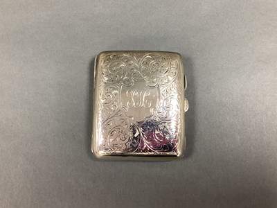 Lot 76 - A Hallmarked Silver Cigarette Case, ISG,...