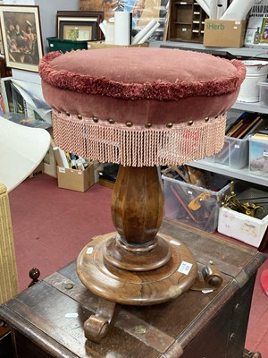 Lot 1608 - XIX Century Rosewood Piano Stool with swivel...