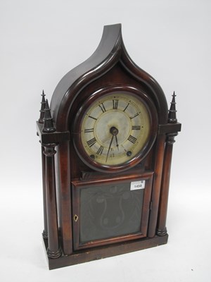 Lot 1458 - XIX Century American Mantel Clock with patent...