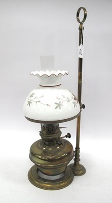 Lot 1462 - Early XX Century Brass Oil Lamp with...