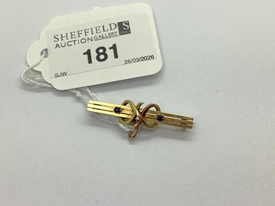 Lot 181 - An Antique Bar Brooch, of linear design, claw...