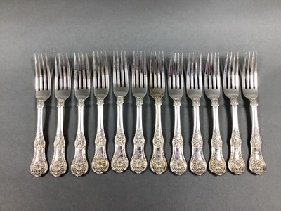 Lot 84 - A Set of Twelve Victorian Hallmarked Silver...