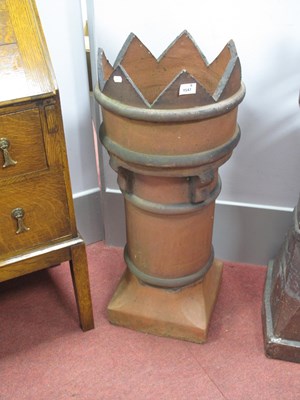 Lot 1547 - Terracotta Chimney Pot with crown top,...