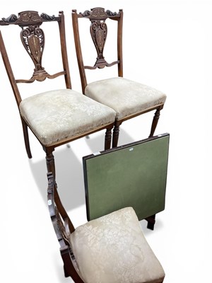 Lot 1564 - Vintage folding square card table (W60xH79cm),...
