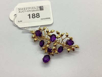 Lot 188 - A Highly Decorative 9ct Gold and Amethyst...