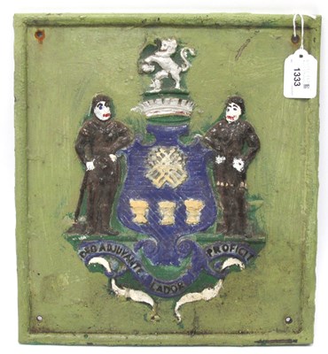 Lot 1333 - Cast Iron Wall Plaque Depicting Sheffield Coat...