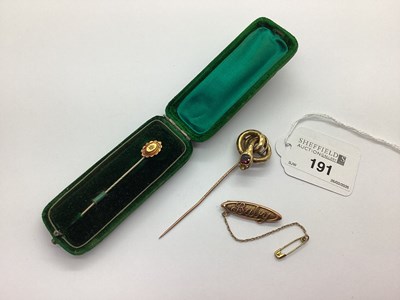 Lot 191 - A Victorian Diamond Set Serpent Stickpin, with...