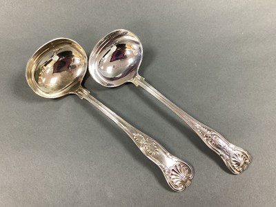 Lot 124 - Two Hallmarked Silver Kings Pattern Sauce...