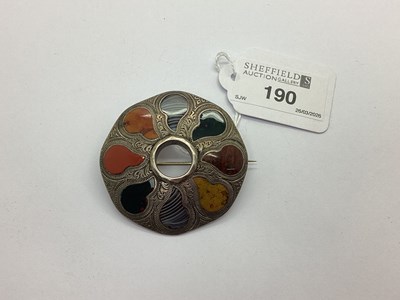 Lot 190 - A Victorian Scottish Polished Hardstone Inset...