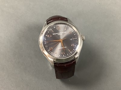Lot 297 - Baume & Mercier; A Clifton Dual Time Automatic...