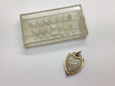 Lot 112 - An Antique Style Heart Shape Opal Pendant, the...