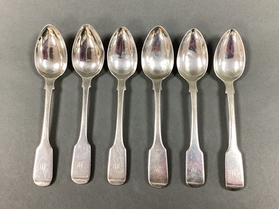 Lot 140 - A Set of Six Georgian Hallmarked Silver Fiddle...
