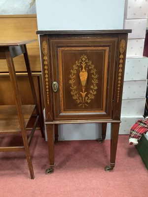 Lot 1658 - Edwardian Inlaid Mahogany Pot Cupboard with...