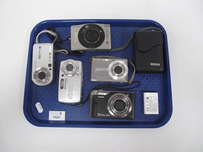 Lot 1421 - Digital cameras; Casio Exilim EX-H10, EX-S500,...
