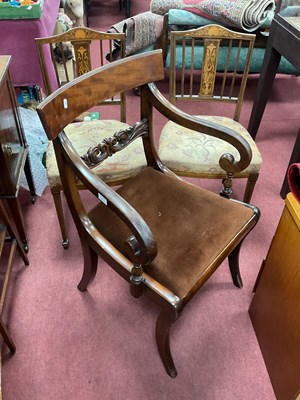 Lot 1615 - XIX Century Mahogany Bar Back Carver Chair, a...