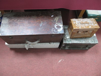 Lot 1171 - Two Metal Ammunition Boxes, painted and one...