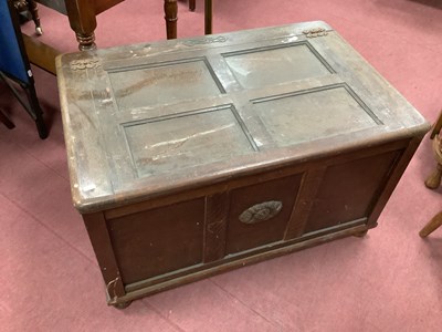 Lot 1627 - Oak Blanket Box with butterfly hinges and...