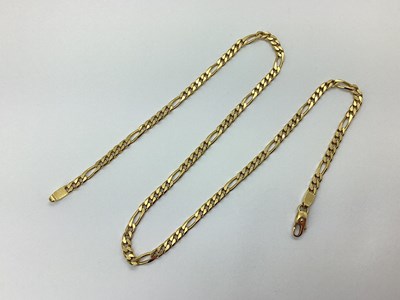 Lot 106 - A Flat Figaro Link Chain, stamped "750" "N20" "...