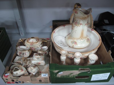 Lot 1026 - Crown Devon 'Thames' Wash Jug and Bowl,...