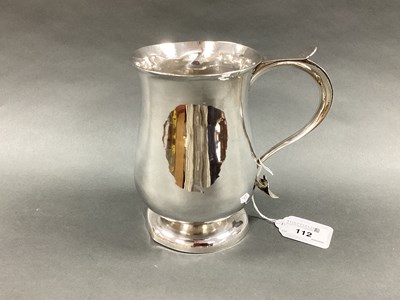 Lot 112 - A George II Hallmarked Silver Mug, J*S, London...