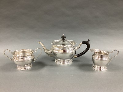 Lot 113 - A Matched Hallmarked Silver Three Piece Tea...