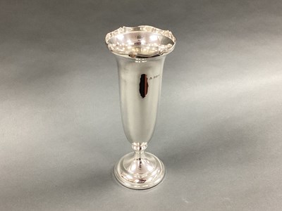 Lot 111 - A Hallmarked Silver Vase, Adie Bros,...