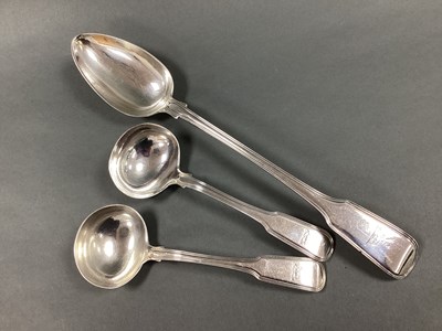 Lot 119 - A Hallmarked Silver Fiddle and Thread Pattern...