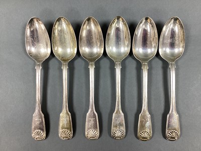 Lot 131 - A Set of Six Georgian Hallmarked Silver Fiddle...