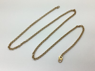 Lot 165 - A 9ct Gold Belcher Link Chain, of uniform...